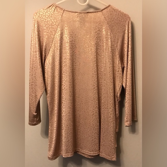 Elegant Gold Ruffle Top - Picture 2 of 2